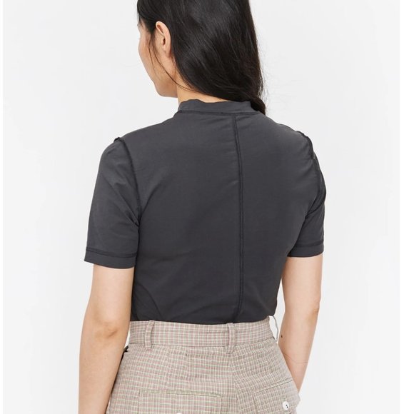 Ganni Light Stretch Jersey Shortsleeve T-Shirt - Phantom~M~NWOT - Picture 7 of 8